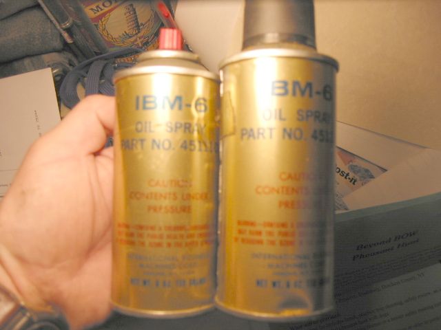 Picture of IBM oil Spray cans