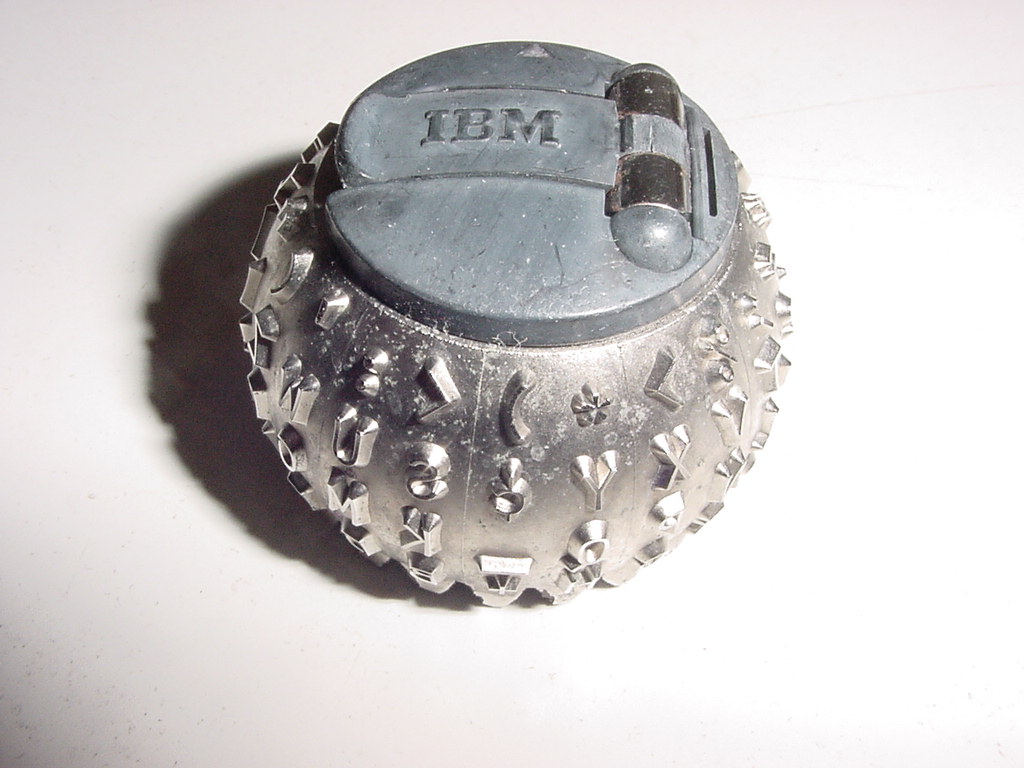 Picture of an IBM Selectric Typeball